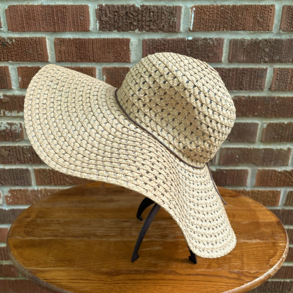 Straw Hats Summer Sun Women’s Wide Brim Ribbon Beach Hat One Size